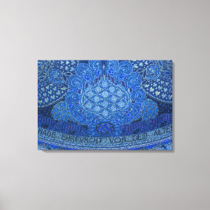 Toile Détail de mosaïque bleue, Allemagne