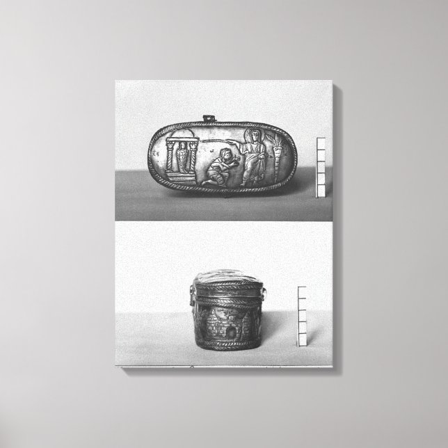 Toile Détail du couvercle d'un pyxide (Recto)