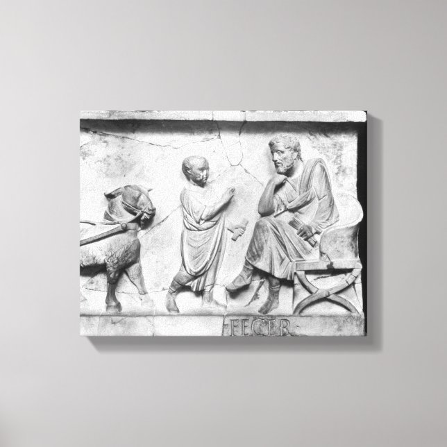 Toile Détail du sarcophage de Cornelius (Recto)