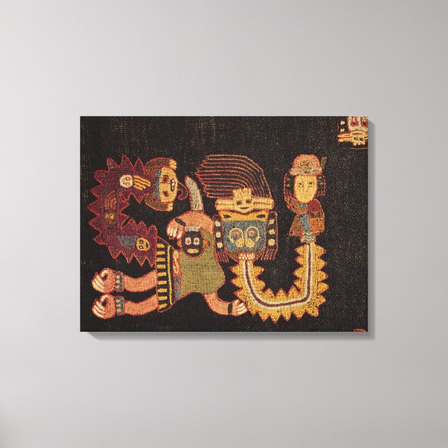 Toile Détail du tissu de sépulture, tribu Paracas (Recto)