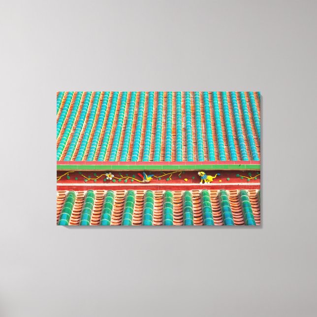 Toile Détail du toit du temple du Putuo Sud (Recto)