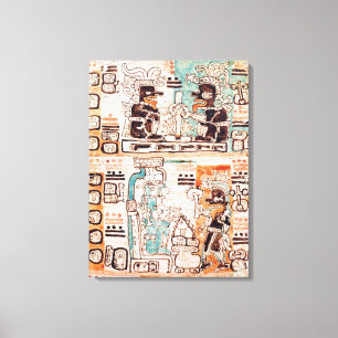 Toile Détail d'un codex maya