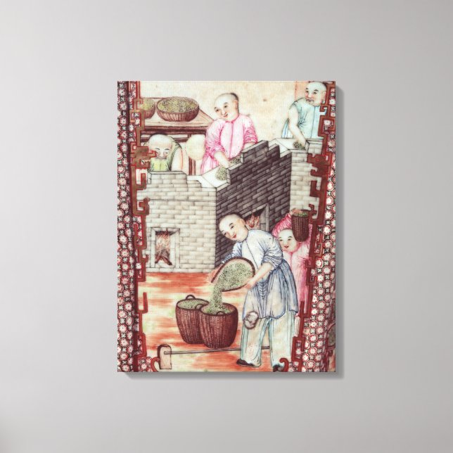 Toile Détail d'un vase représentant du thé séchant (Recto)