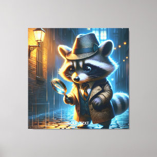 Toile Détective Fantastique et Mignon de Nuit Raton lave