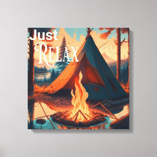 Toile Détendez-vous   Thème camping   Art numérique