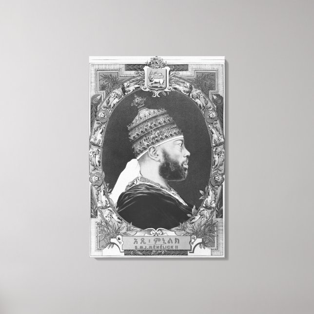 Toile d'Éthiopie, Menelik II (Recto)