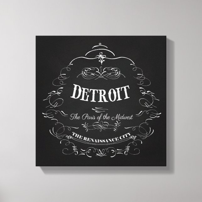 Toile Detroit Michigan - Le Paris du Midwest (Recto)