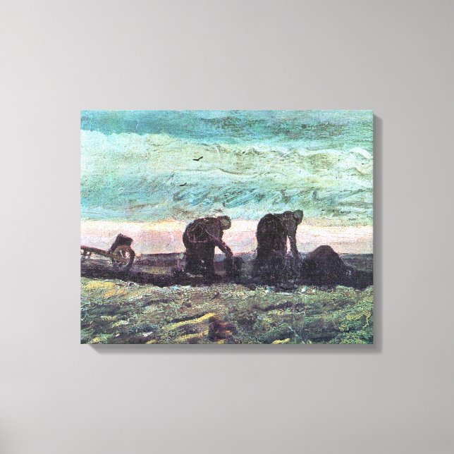 Toile Deux agriculteurs par Vincent van Gogh (Recto)