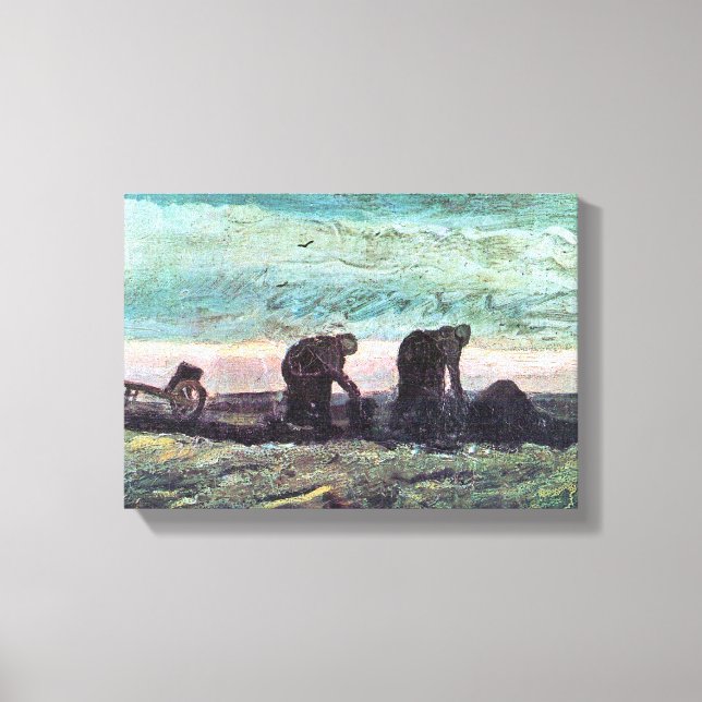 Toile Deux agriculteurs par Vincent van Gogh (Recto)