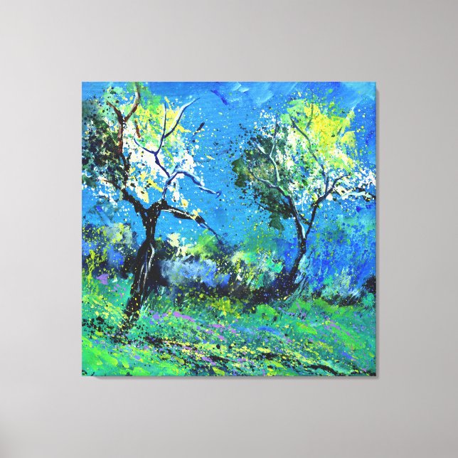 Toile Deux arbres au printemps (Recto)