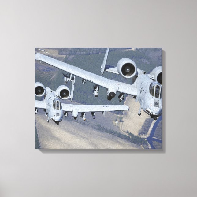 Toile Deux avions A-10C Thunderbolt II volent au format (Recto)