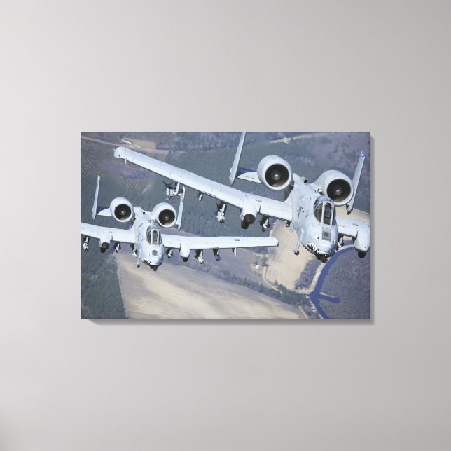 Toile Deux avions A-10C Thunderbolt II volent au format (Recto)