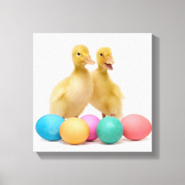 Toile Deux canards aux oeufs de Pâques (Recto)