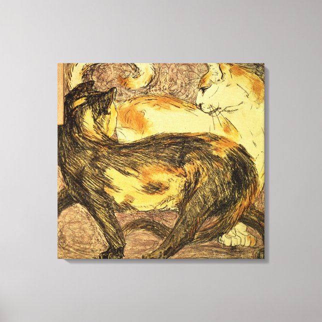 Toile Deux chats (Recto)