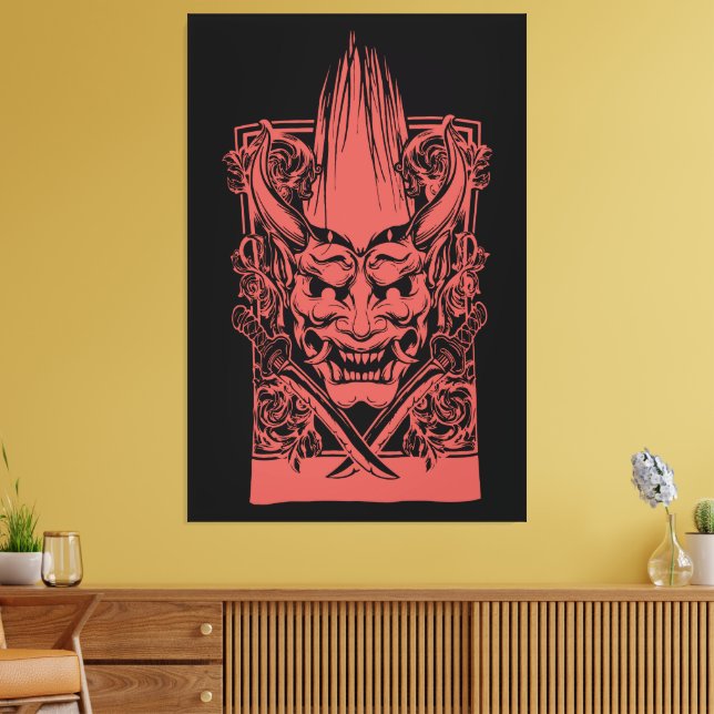 Toile Deux démons rouges avec des épées (Insitu(Salon))
