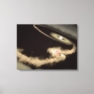 Toile Deux Exoplanètes Géantes De Gaz Orbitant Une Jeune