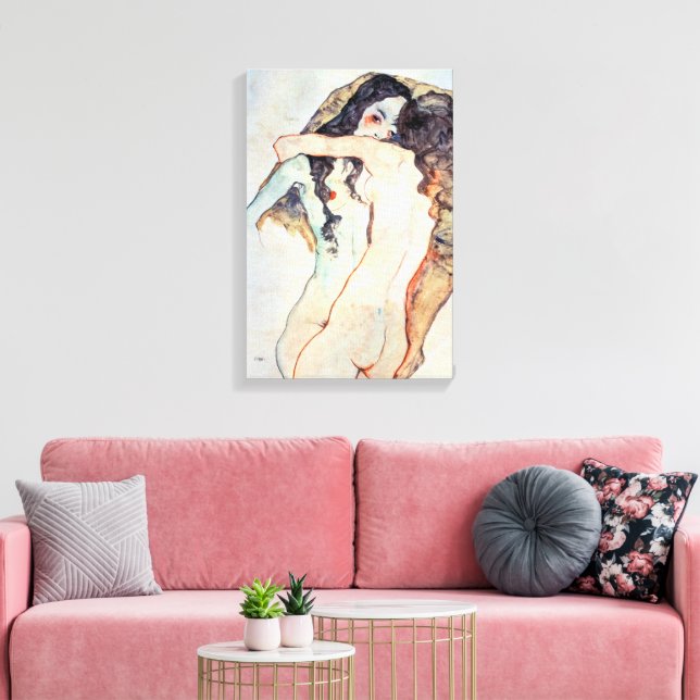 Toile Deux femmes s'étreignant | Egon Schiele | (Insitu(Salon))