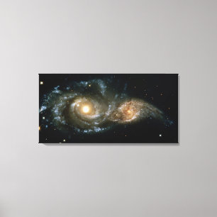 Toile Deux galaxies spirales