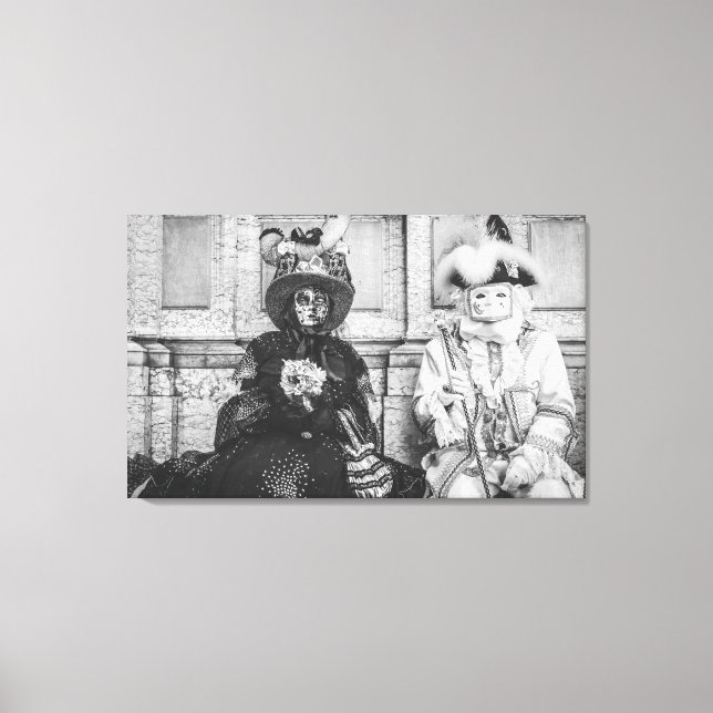 Toile Deux masques de carnaval à Venise (Recto)