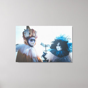 Toile Deux masques de carnaval à Venise, Italie