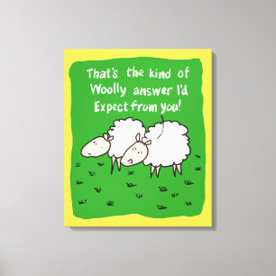 Toile Deux moutons discutant dans un champ
