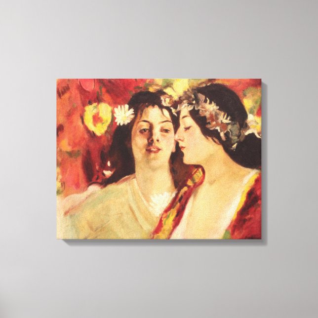 Toile Deux muses du printemps (par Stefan Luchian) (Recto)