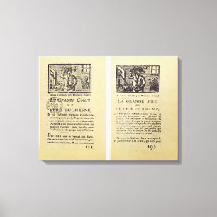 Toile Deux pages de 'La Grande Colere de Pere