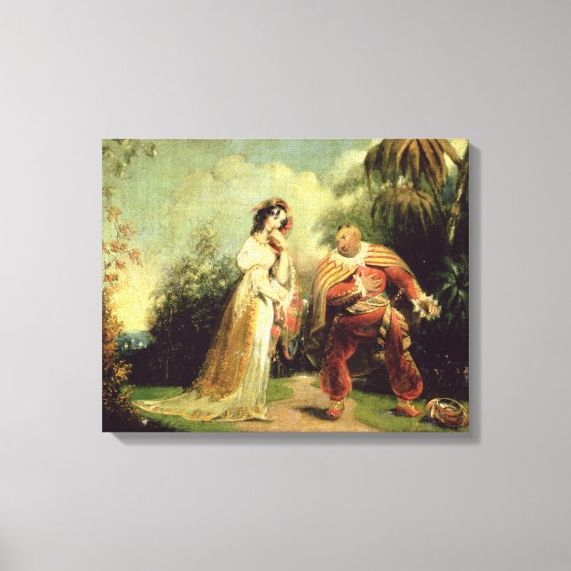 Toile Deux personnages en costume turc dans les pays de  (Recto)