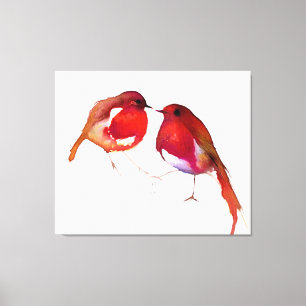 Toile Deux peu d'oiseaux 2014 d'encre