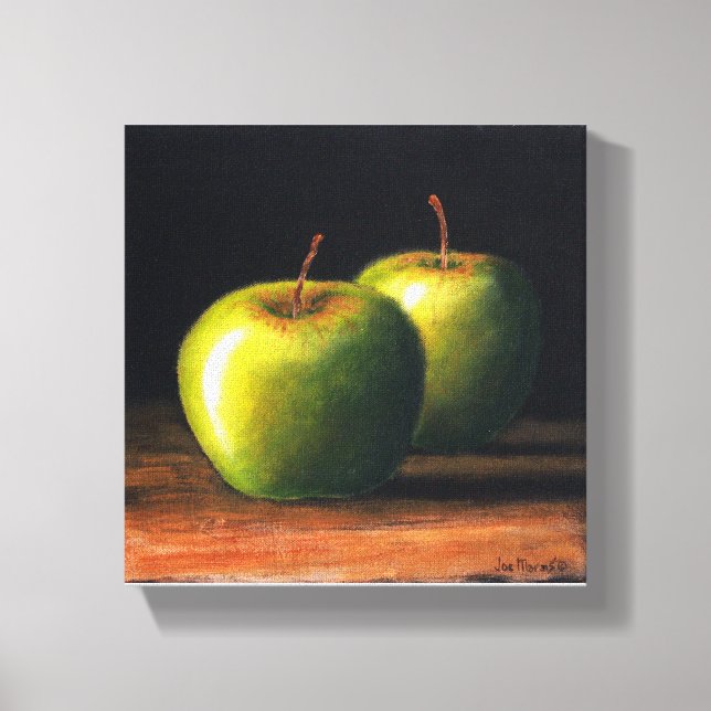 Toile Deux pommes vertes (Recto)
