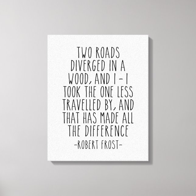Toile Deux Routes Divergées Dans Un Bois, Robert Frost (Recto)