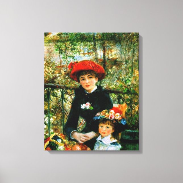 Toile Deux Soeurs en terrasse par Renoir (Recto)