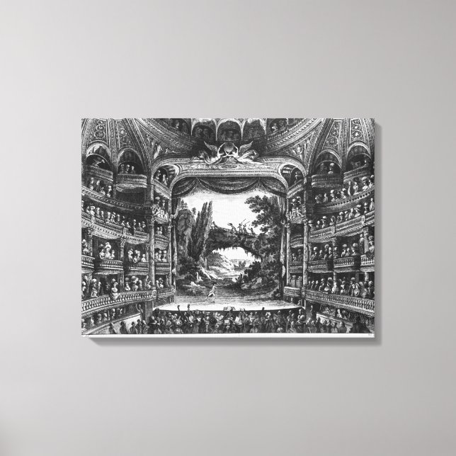 Toile Deuxième vue du théâtre de la République (Recto)