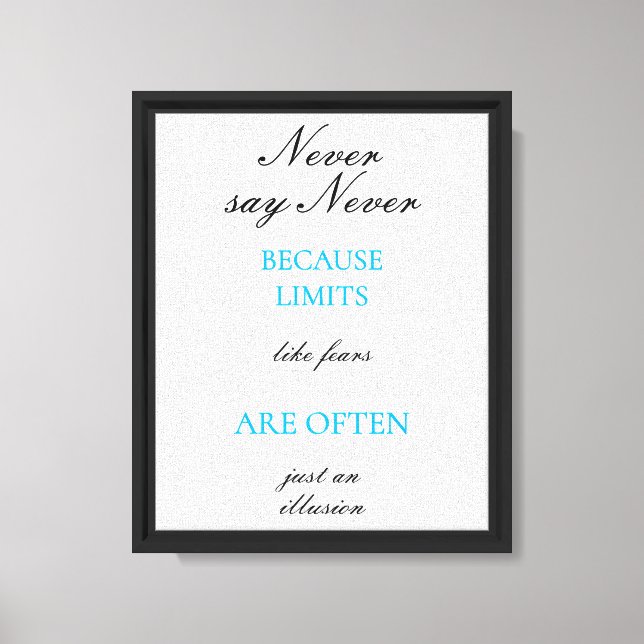 Toile Devis Motivationnel Script moderne personnalisé (Recto)