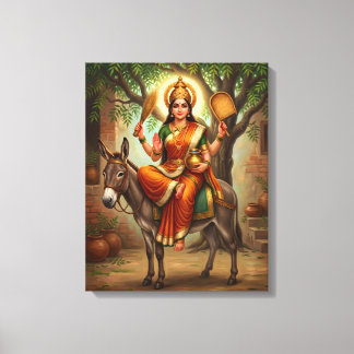 Toile dévotionnelle hindou de Sheetla Mata