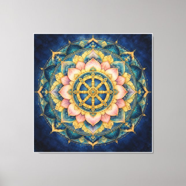 Toile Dhamar Lotus Mandala (Recto)