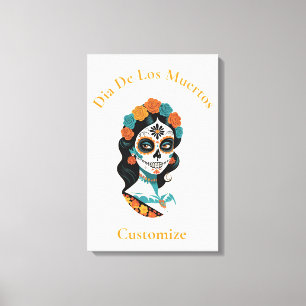 Toile Dia De Los Muertos Skull Thunder_Cove