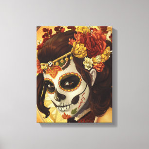 Toile Dia De Los Muertos Throw Pillow