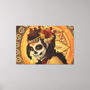 Toile Dia De Los Muertos Throw Pillow