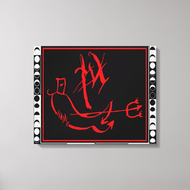 Toile Diablo avec phases de lune (Recto)