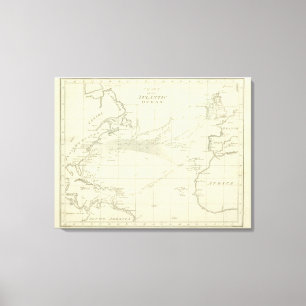 Toile Diagramme de l'Océan Atlantique
