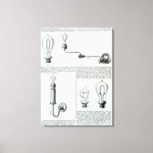 Toile Diagrammes d'ampoules et leurs supports (Recto)