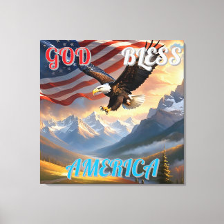 TOILE DIEU BÉNISSE L'AMÉRIQUE