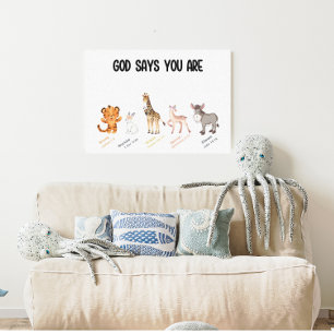 Toile Dieu dit que vous êtes Décor Mur