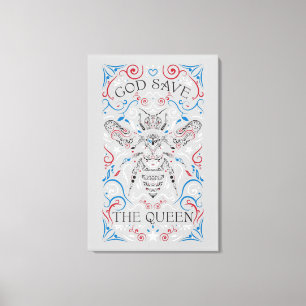 Toile dieu sauve la reine