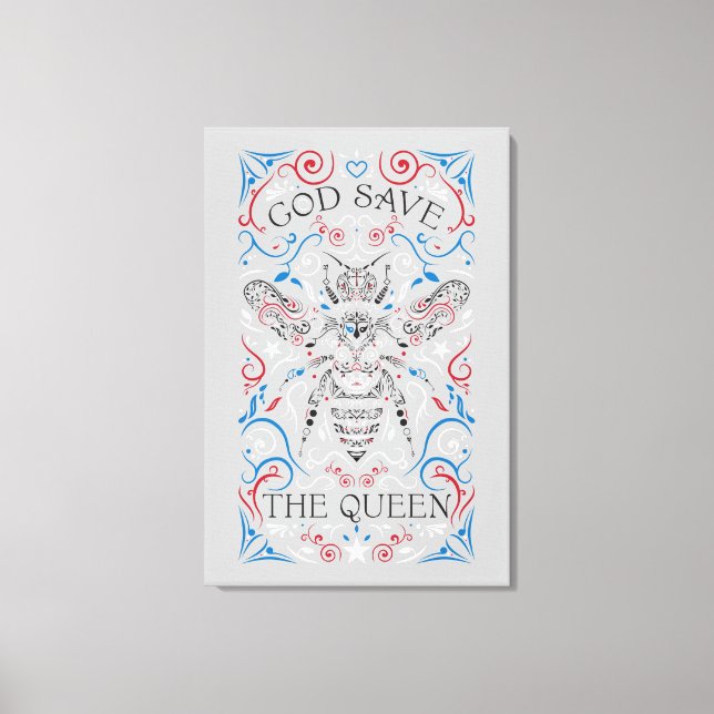 Toile dieu sauve la reine (Recto)