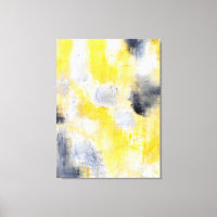 "Différent" Art Abstrait noir et jaune