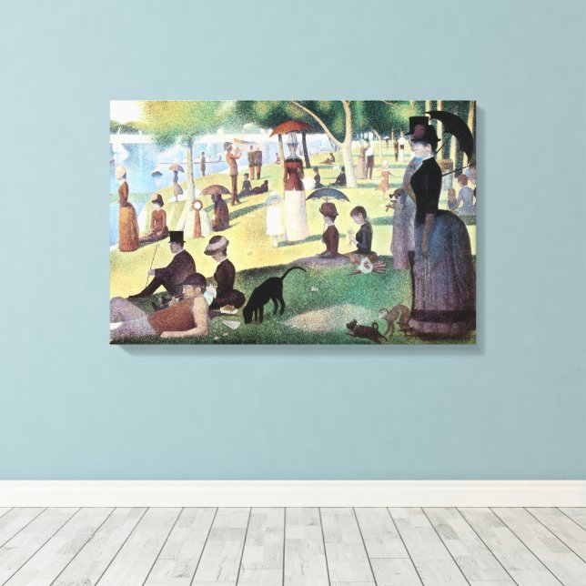 Toile Dimanche après-midi, Île de la Grande Jatte de Seu (Insitu (Plancher de Bois))