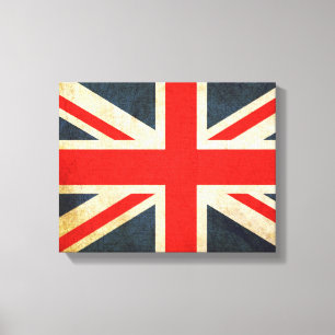 Toile d'impression enrobée Posh Grunge Union Jack