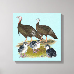 Toile Dindes Famille Sauvage de l'Est